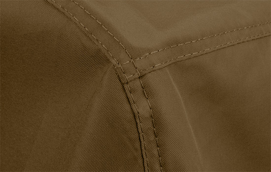 Truloom Polyester fabric expertly sewn with rot resistant marine grade thread.