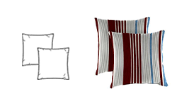 Outdoor Square Toss Pillows - Set of Two 